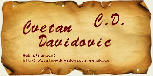 Cvetan Davidović vizit kartica